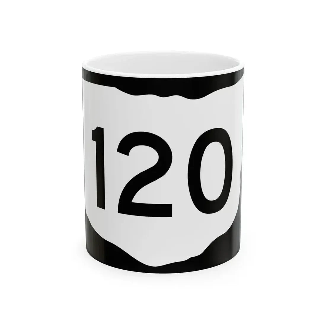 OH-120 (Ohio) (Road Sign) White Coffee Mug 11oz - Go Mug Yourself