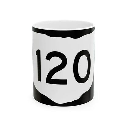 OH-120 (Ohio) (Road Sign) White Coffee Mug 11oz - Go Mug Yourself