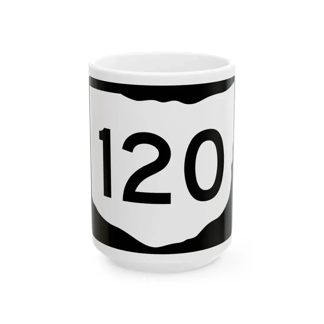 OH-120 (Ohio) (Road Sign) White Coffee Mug 15oz - Go Mug Yourself
