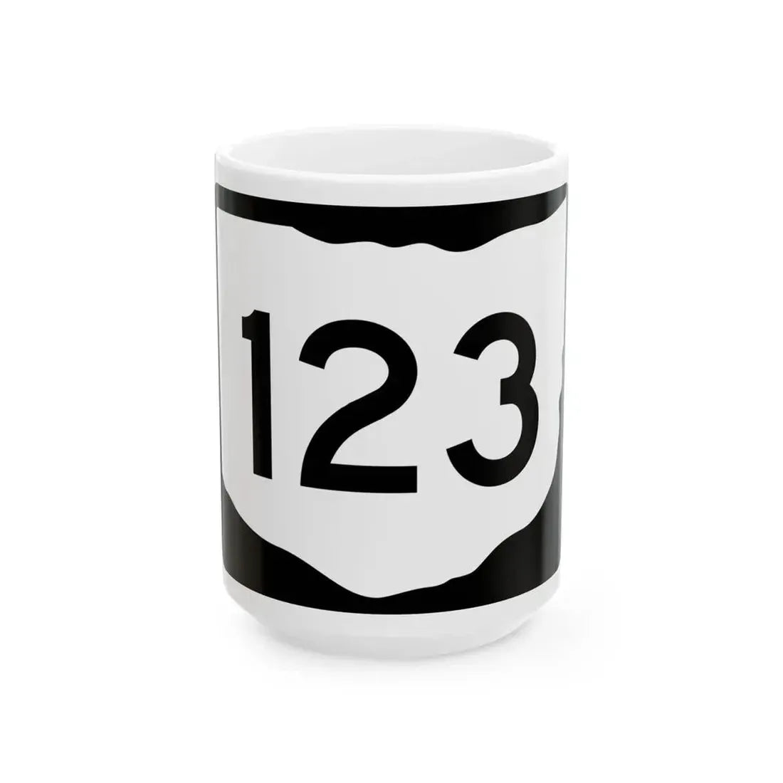 OH-123 (Ohio) (Road Sign) White Coffee Mug 15oz - Go Mug Yourself
