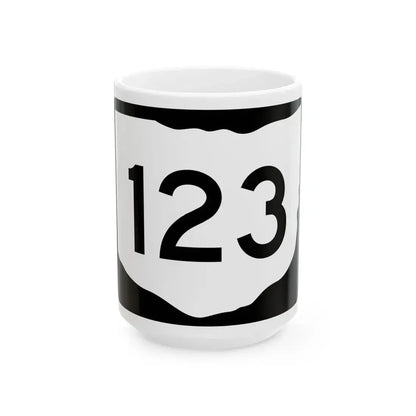 OH-123 (Ohio) (Road Sign) White Coffee Mug 15oz - Go Mug Yourself