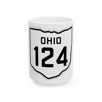 OH-124 1927 (Ohio) (Road Sign) White Coffee Mug 15oz - Go Mug Yourself