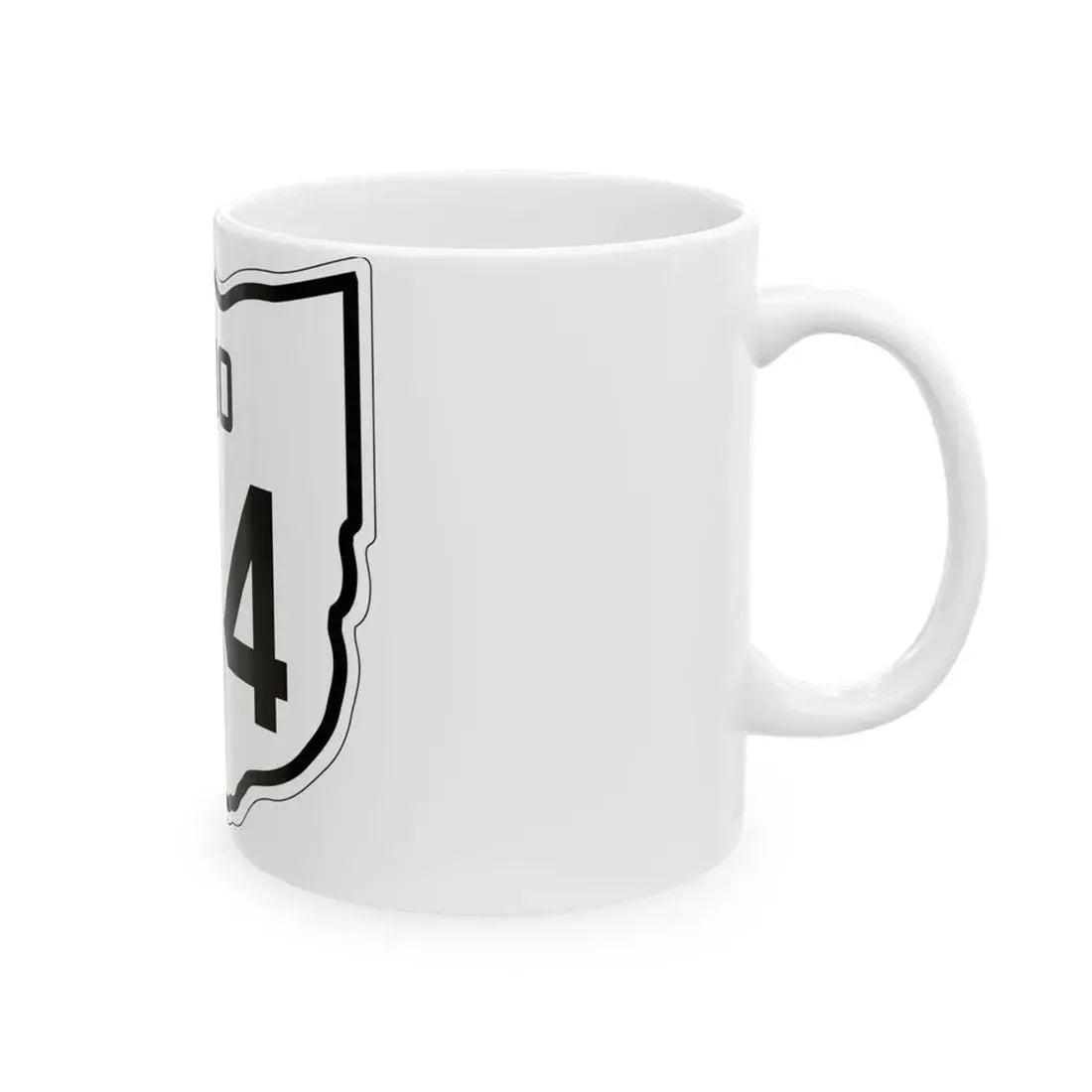 OH-124 1927 (Ohio) (Road Sign) White Coffee Mug - Go Mug Yourself
