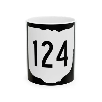 OH-124 1967 (Ohio) (Road Sign) White Coffee Mug 11oz - Go Mug Yourself
