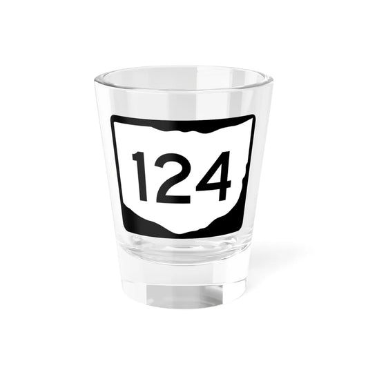 OH-124 (Ohio) (Road Sign) Shot Glass 1.5oz 1.5oz - Go Mug Yourself