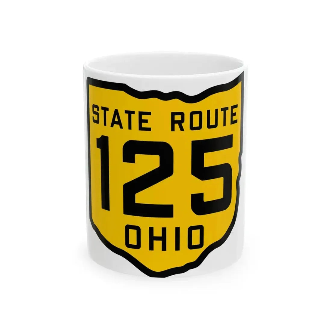 OH-125 1920 (Ohio) (Road Sign) White Coffee Mug 11oz - Go Mug Yourself