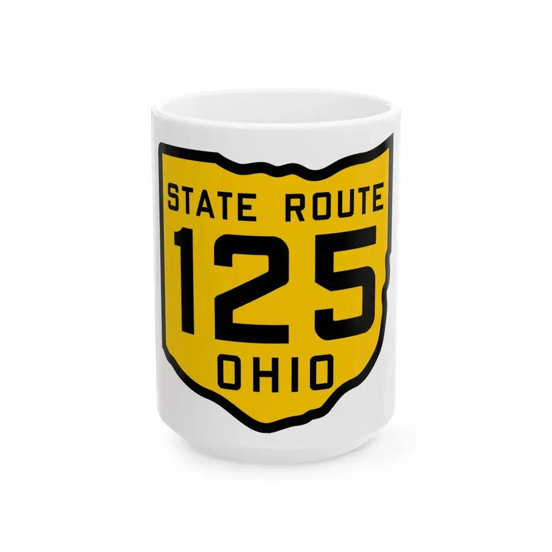 OH-125 1920 (Ohio) (Road Sign) White Coffee Mug 15oz - Go Mug Yourself