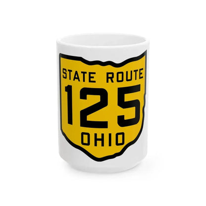 OH-125 1920 (Ohio) (Road Sign) White Coffee Mug 15oz - Go Mug Yourself