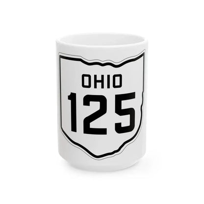 OH-125 1927 (Ohio) (Road Sign) White Coffee Mug 15oz - Go Mug Yourself