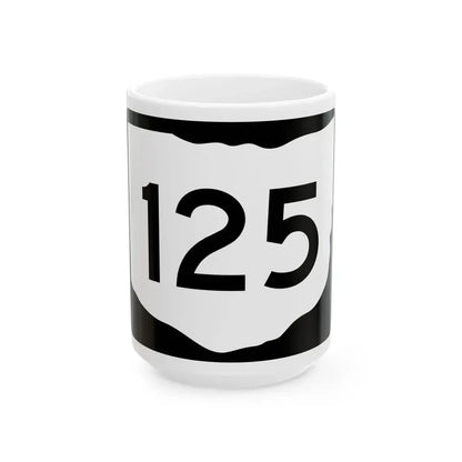 OH-125 (Ohio) (Road Sign) White Coffee Mug 15oz - Go Mug Yourself