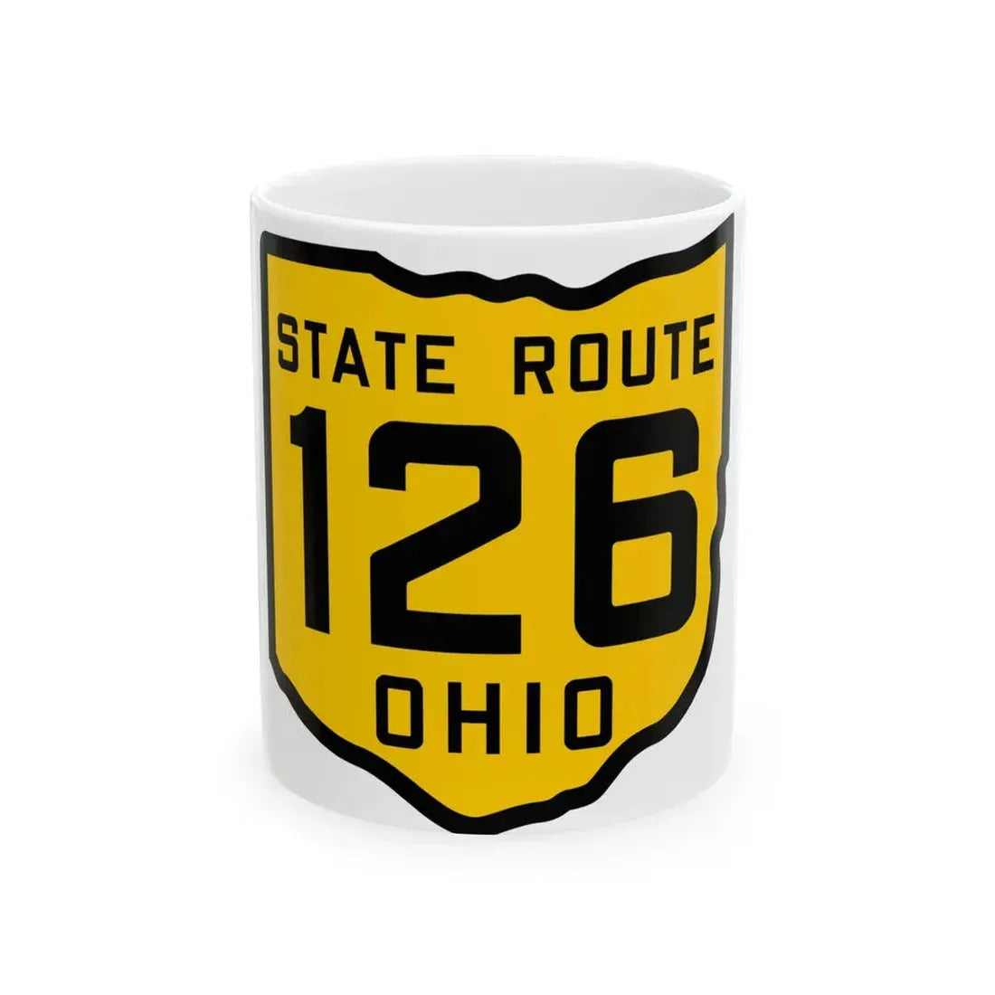 OH-126 1920 (Ohio) (Road Sign) White Coffee Mug 11oz - Go Mug Yourself
