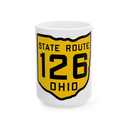 OH-126 1920 (Ohio) (Road Sign) White Coffee Mug 15oz - Go Mug Yourself