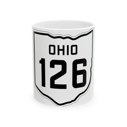 OH-126 1927 (Ohio) (Road Sign) White Coffee Mug 11oz - Go Mug Yourself