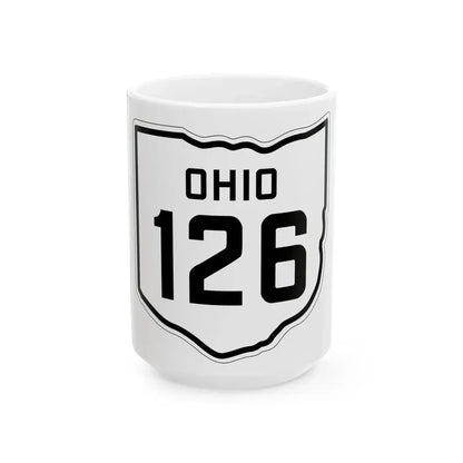 OH-126 1927 (Ohio) (Road Sign) White Coffee Mug 15oz - Go Mug Yourself