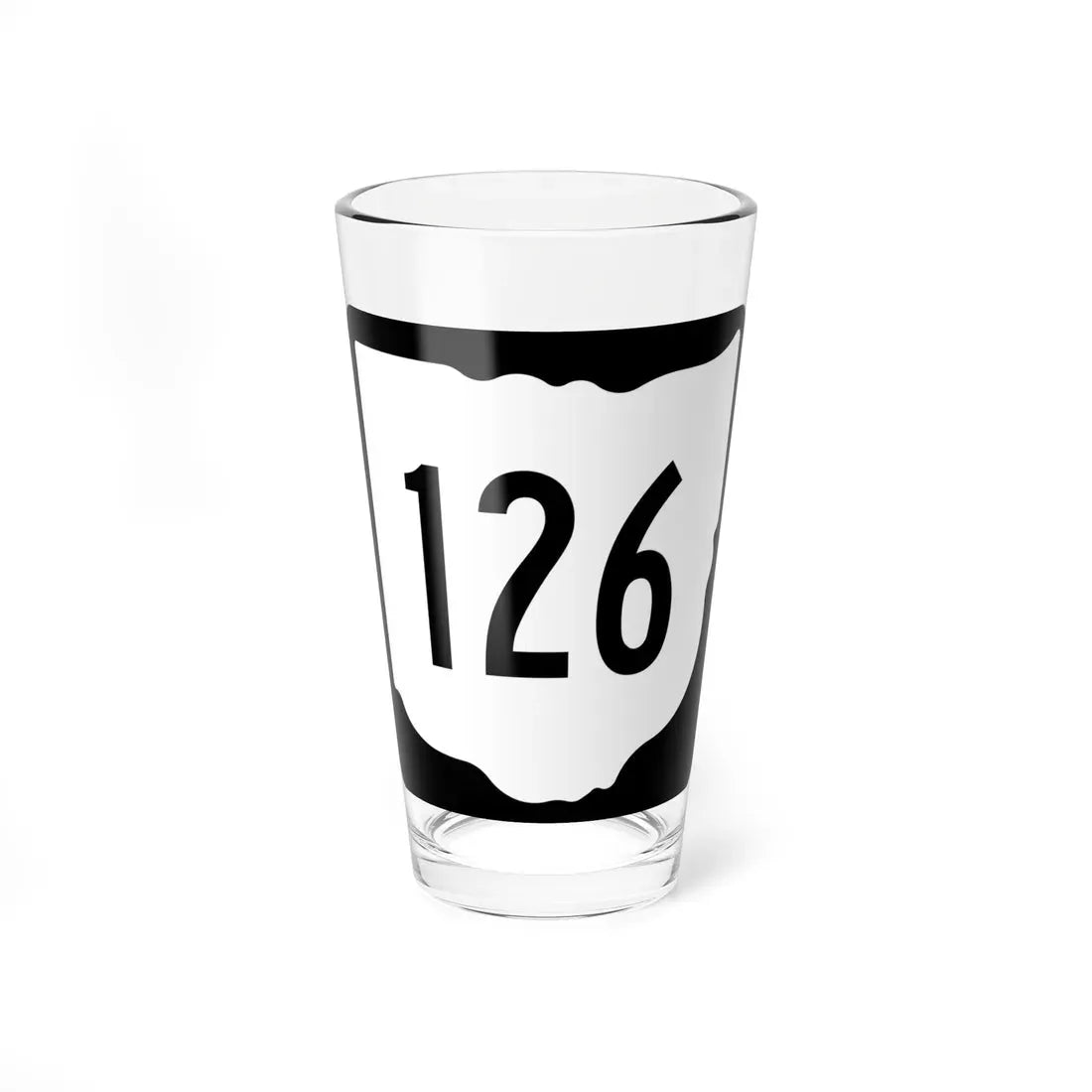 OH-126 1967 (Ohio) (Road Sign) Pint Glass 16oz 16oz - Go Mug Yourself