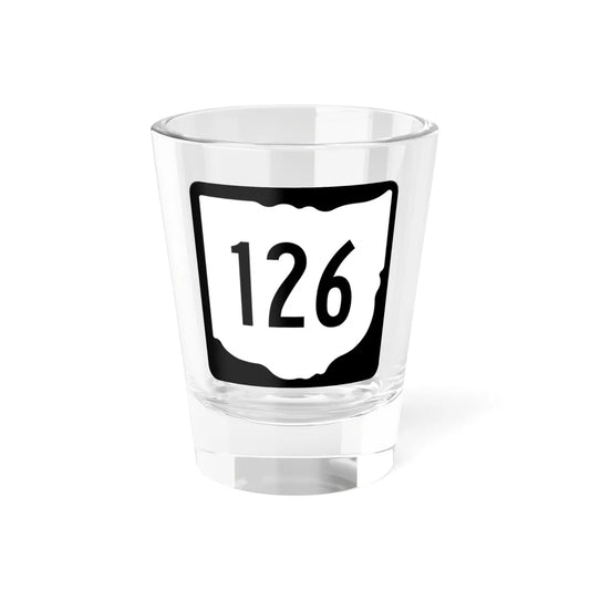 OH-126 1967 (Ohio) (Road Sign) Shot Glass 1.5oz 1.5oz - Go Mug Yourself