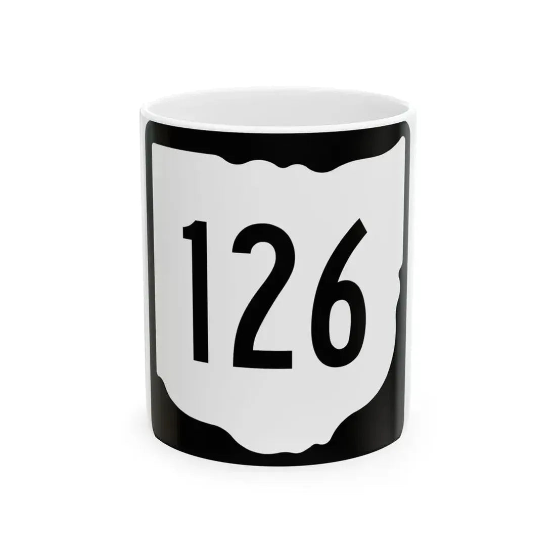 OH-126 1967 (Ohio) (Road Sign) White Coffee Mug 11oz - Go Mug Yourself