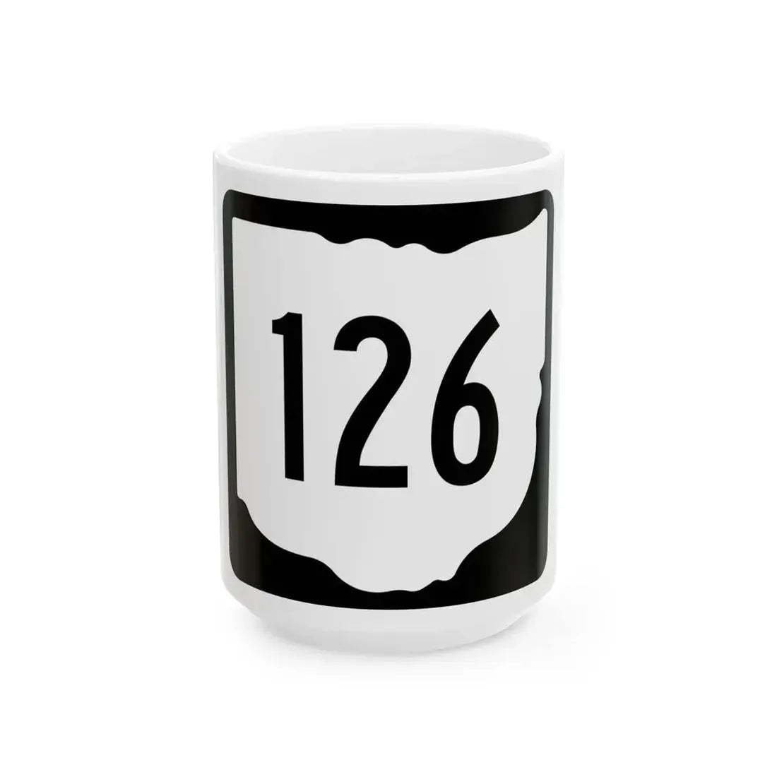 OH-126 1967 (Ohio) (Road Sign) White Coffee Mug 15oz - Go Mug Yourself