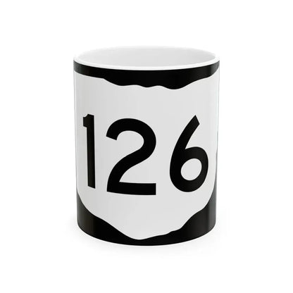 OH-126 (Ohio) (Road Sign) White Coffee Mug 11oz - Go Mug Yourself
