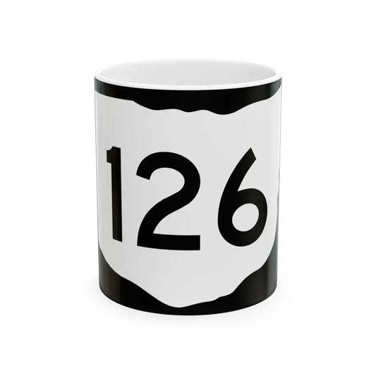 OH-126 (Ohio) (Road Sign) White Coffee Mug 11oz - Go Mug Yourself