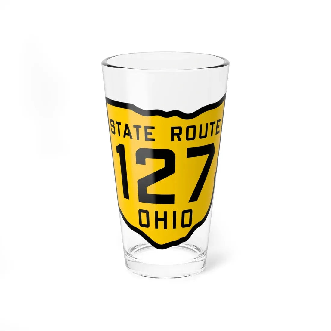 OH-127 1920 (Ohio) (Road Sign) Pint Glass 16oz 16oz - Go Mug Yourself