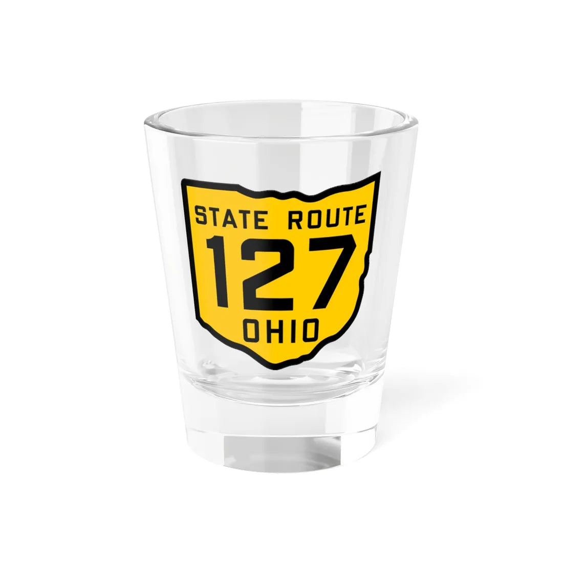 OH-127 1920 (Ohio) (Road Sign) Shot Glass 1.5oz 1.5oz - Go Mug Yourself