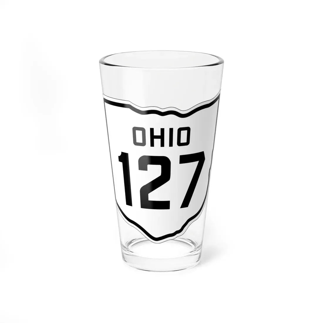 OH-127 1927 (Ohio) (Road Sign) Pint Glass 16oz 16oz - Go Mug Yourself