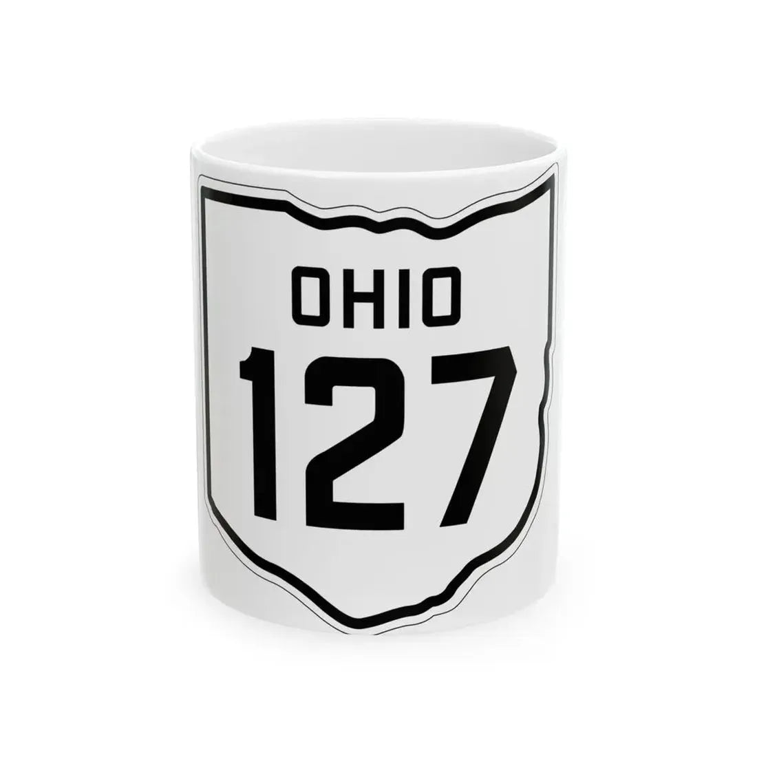 OH-127 1927 (Ohio) (Road Sign) White Coffee Mug 11oz - Go Mug Yourself