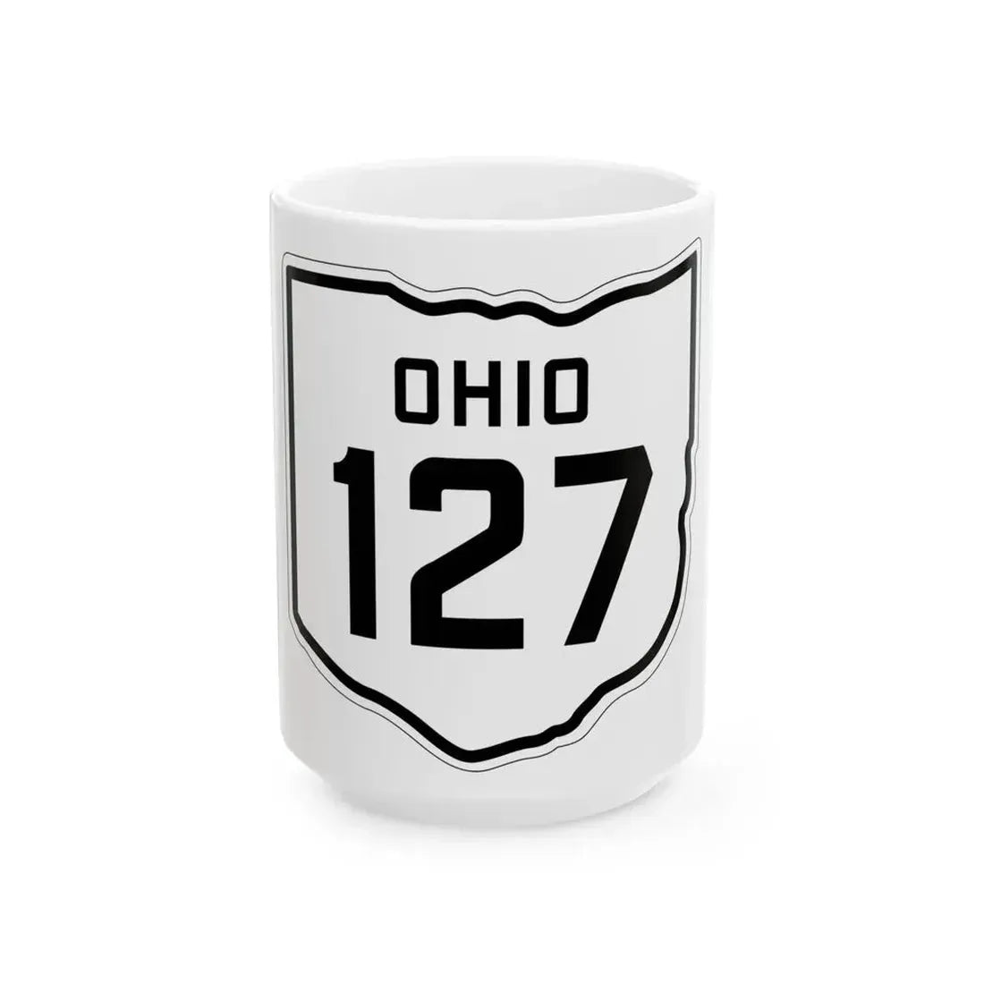 OH-127 1927 (Ohio) (Road Sign) White Coffee Mug 15oz - Go Mug Yourself