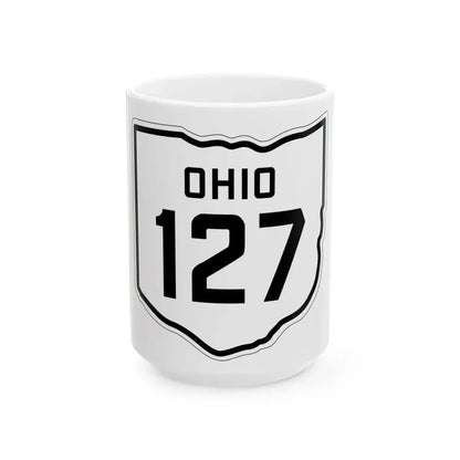 OH-127 1927 (Ohio) (Road Sign) White Coffee Mug 15oz - Go Mug Yourself