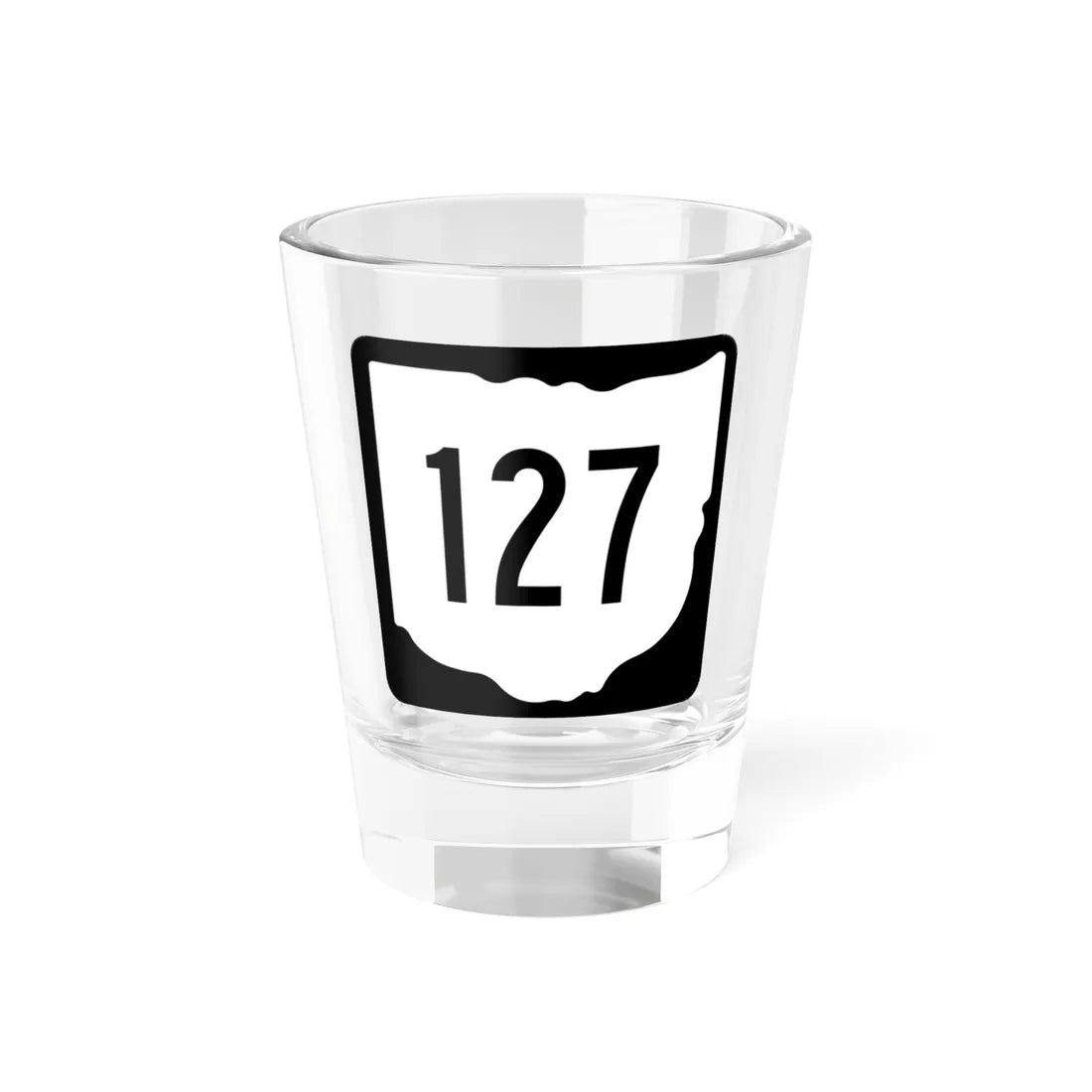 OH-127 1967 (Ohio) (Road Sign) Shot Glass 1.5oz 1.5oz - Go Mug Yourself