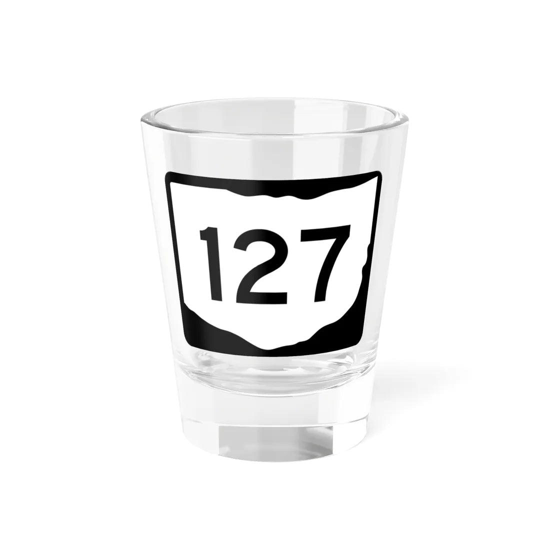 OH-127 (Ohio) (Road Sign) Shot Glass 1.5oz 1.5oz - Go Mug Yourself