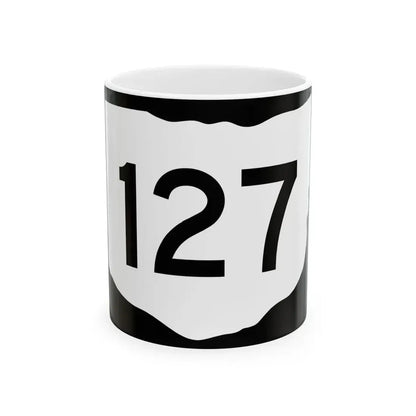 OH-127 (Ohio) (Road Sign) White Coffee Mug 11oz - Go Mug Yourself