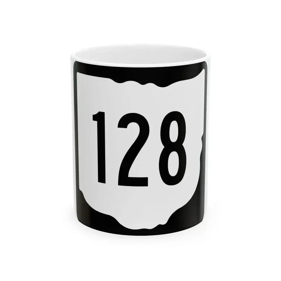 OH-128 1967 (Ohio) (Road Sign) White Coffee Mug 11oz - Go Mug Yourself