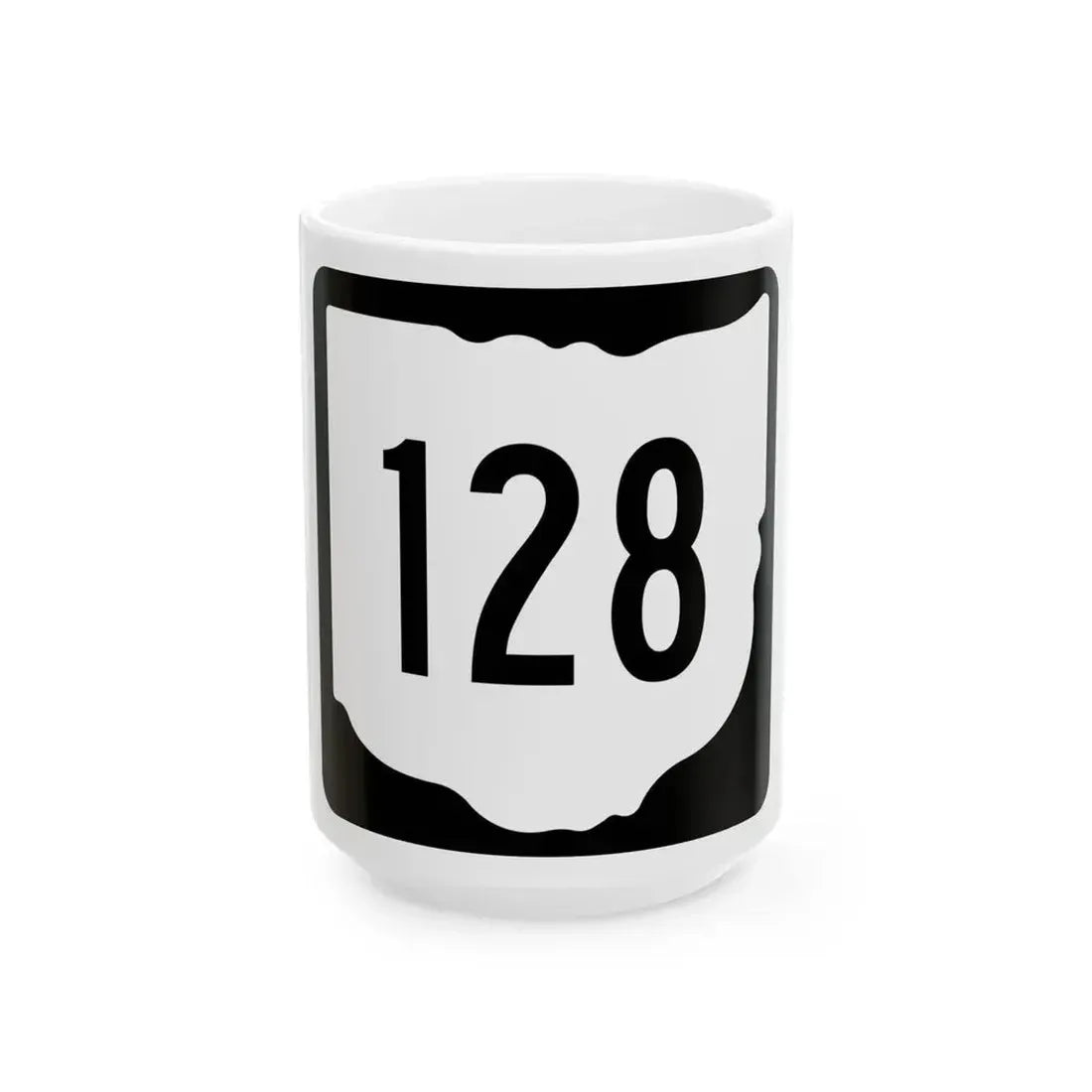 OH-128 1967 (Ohio) (Road Sign) White Coffee Mug 15oz - Go Mug Yourself