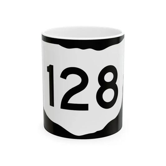 OH-128 (Ohio) (Road Sign) White Coffee Mug 11oz - Go Mug Yourself