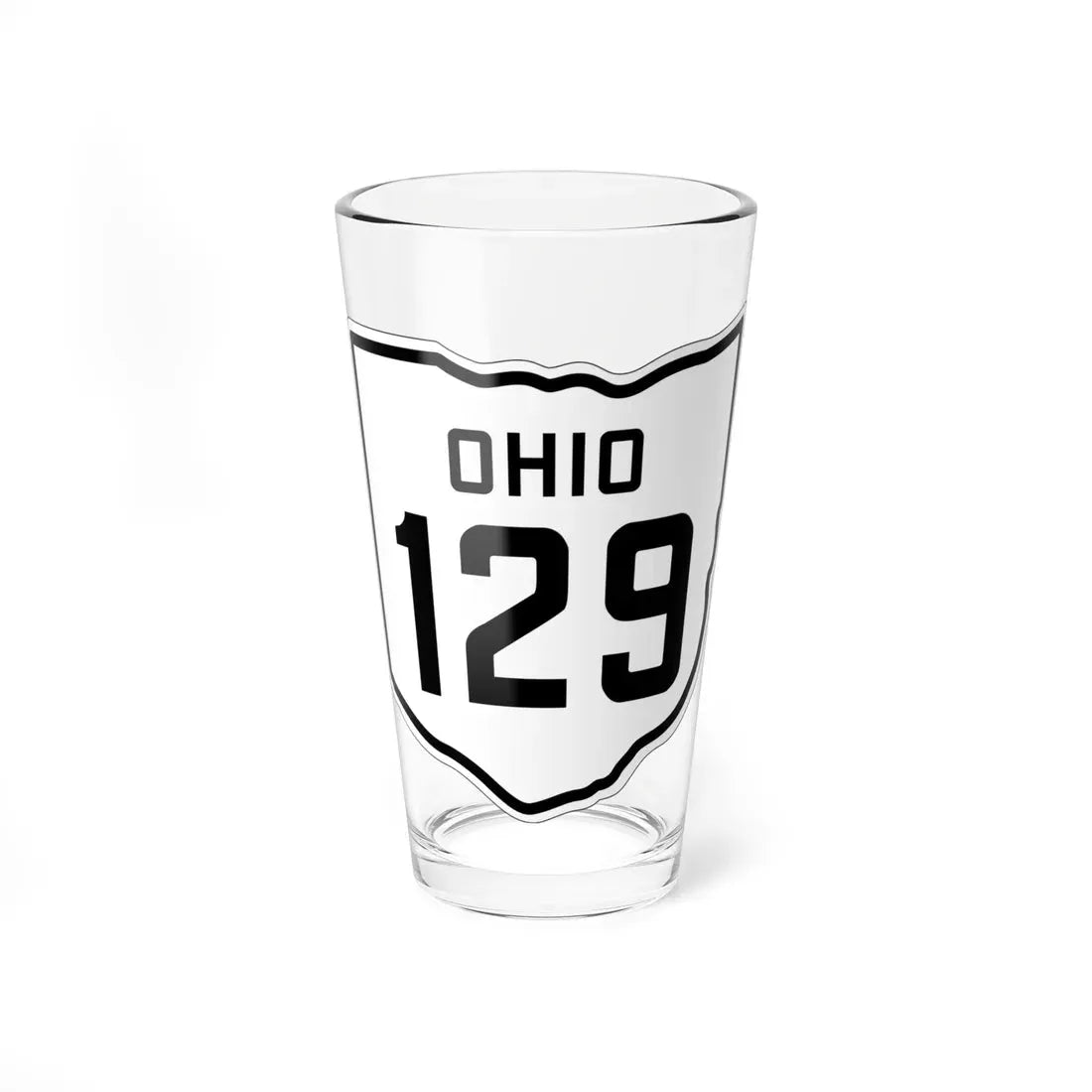 OH-129 1927 (Ohio) (Road Sign) Pint Glass 16oz 16oz - Go Mug Yourself