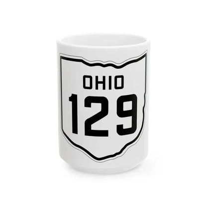 OH-129 1927 (Ohio) (Road Sign) White Coffee Mug 15oz - Go Mug Yourself