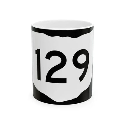 OH-129 (Ohio) (Road Sign) White Coffee Mug 11oz - Go Mug Yourself