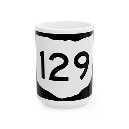 OH-129 (Ohio) (Road Sign) White Coffee Mug 15oz - Go Mug Yourself