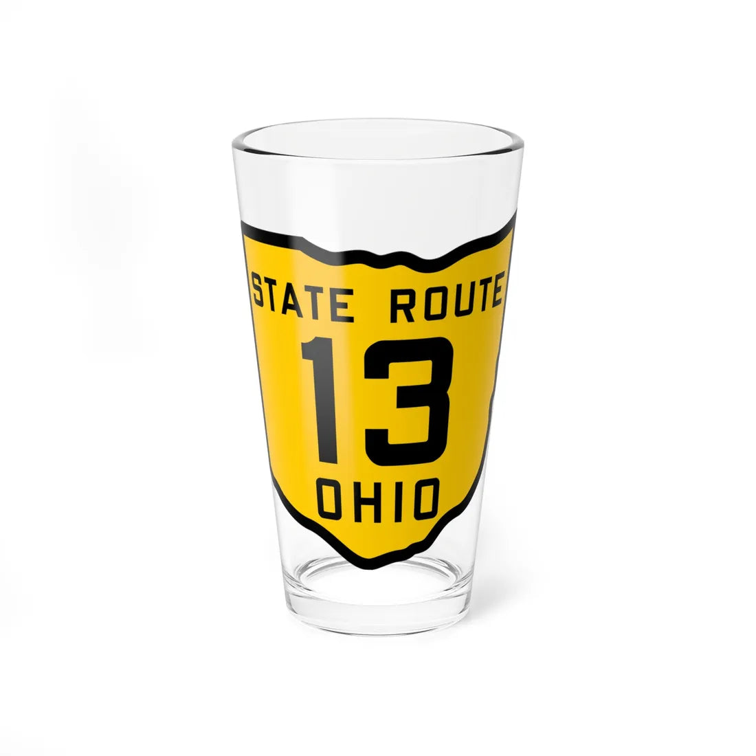 OH-13 1920 (Ohio) (Road Sign) Pint Glss 16oz 16oz - Go Mug Yourself
