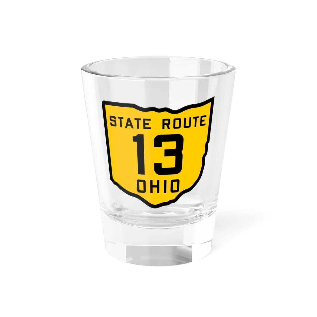 OH-13 1920 (Ohio) (Road Sign) Shot Glass 1.5oz 1.5oz - Go Mug Yourself