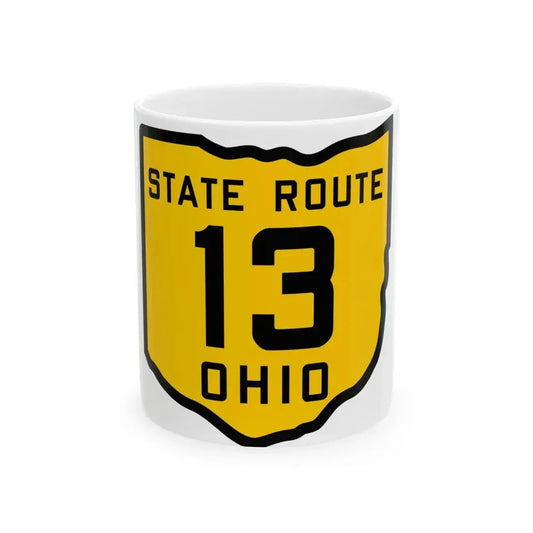 OH-13 1920 (Ohio) (Road Sign) White Coffee Mug 11oz - Go Mug Yourself