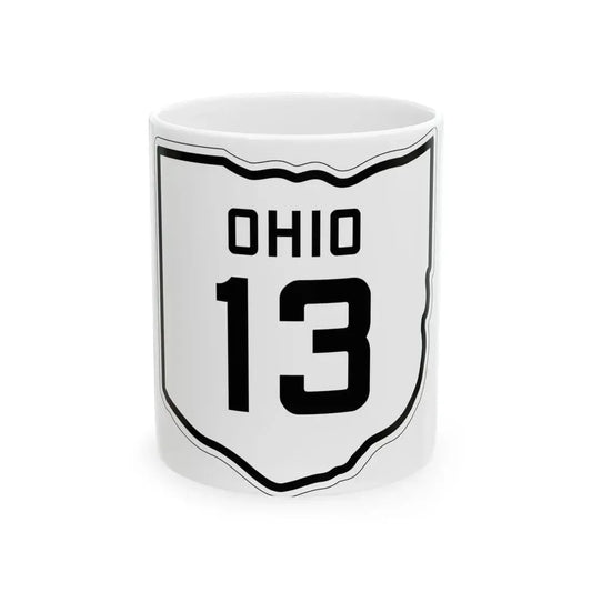 OH-13 1927 (Ohio) (Road Sign) White Coffee Mug 11oz - Go Mug Yourself