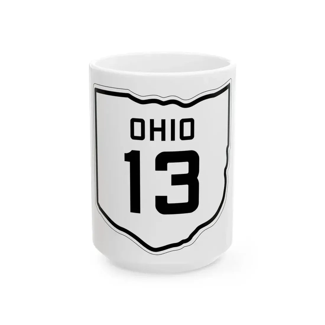 OH-13 1927 (Ohio) (Road Sign) White Coffee Mug 15oz - Go Mug Yourself