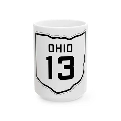 OH-13 1927 (Ohio) (Road Sign) White Coffee Mug 15oz - Go Mug Yourself