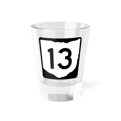 OH-13 (Ohio) (Road Sign) Shot Glass 1.5oz 1.5oz - Go Mug Yourself