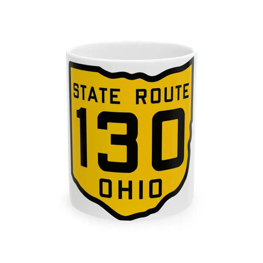 OH-130 1920 (Ohio) (Road Sign) White Coffee Mug 11oz - Go Mug Yourself