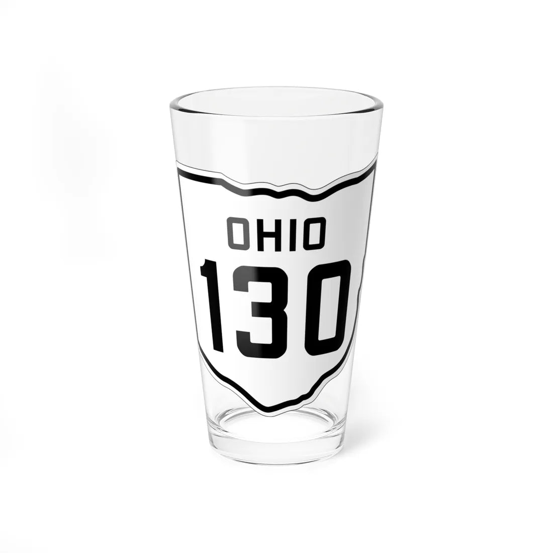 OH-130 1927 (Ohio) (Road Sign) Pint Glss 16oz 16oz - Go Mug Yourself