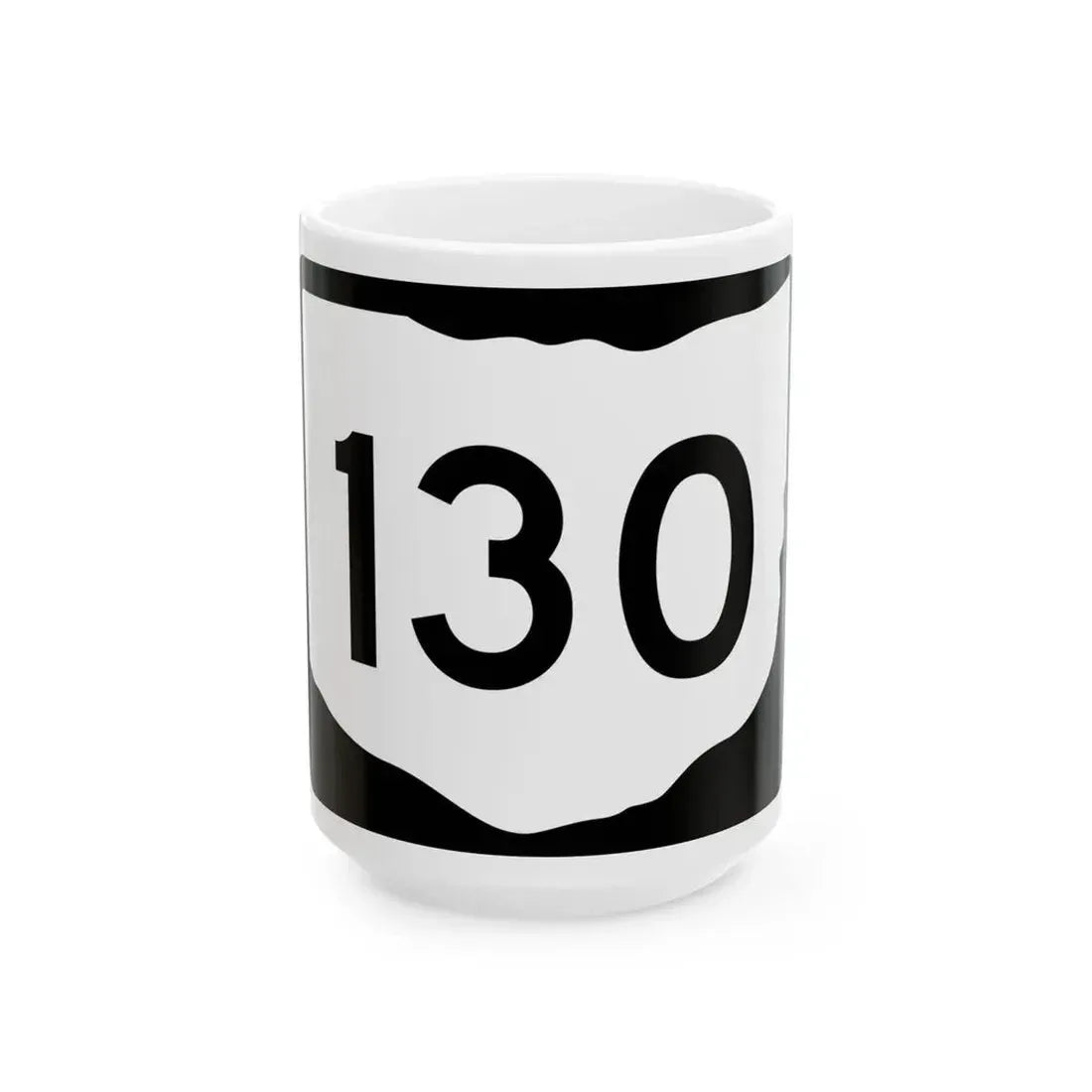 OH-130 (Ohio) (Road Sign) White Coffee Mug 15oz - Go Mug Yourself
